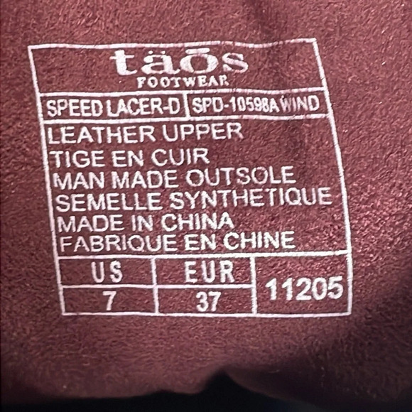 Taos Speed Lacer-D Leather/suede Oxfords size 7 - Picture 7 of 14